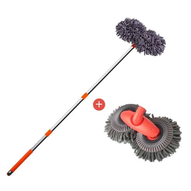 Car Washer Mop Foam Wash Brush Double Brush Head Roof
