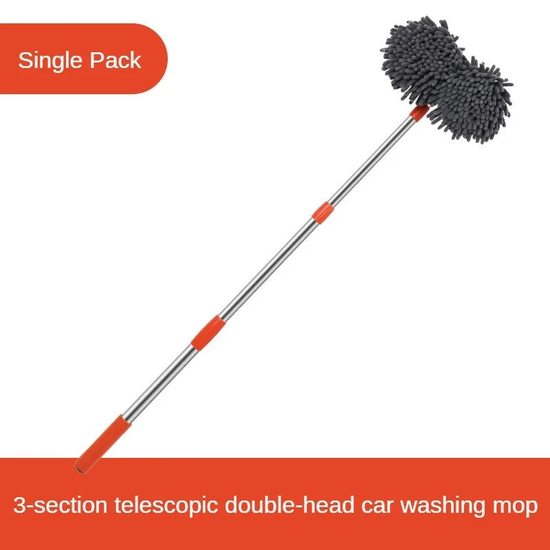 Car Washer Mop Foam Wash Brush Double Brush Head Roof