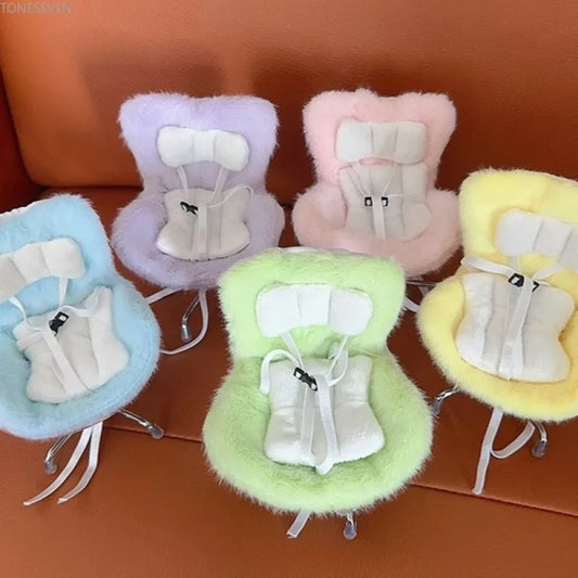 Car Doll Safety Seat for 17cm Labubu Cartoon Chair